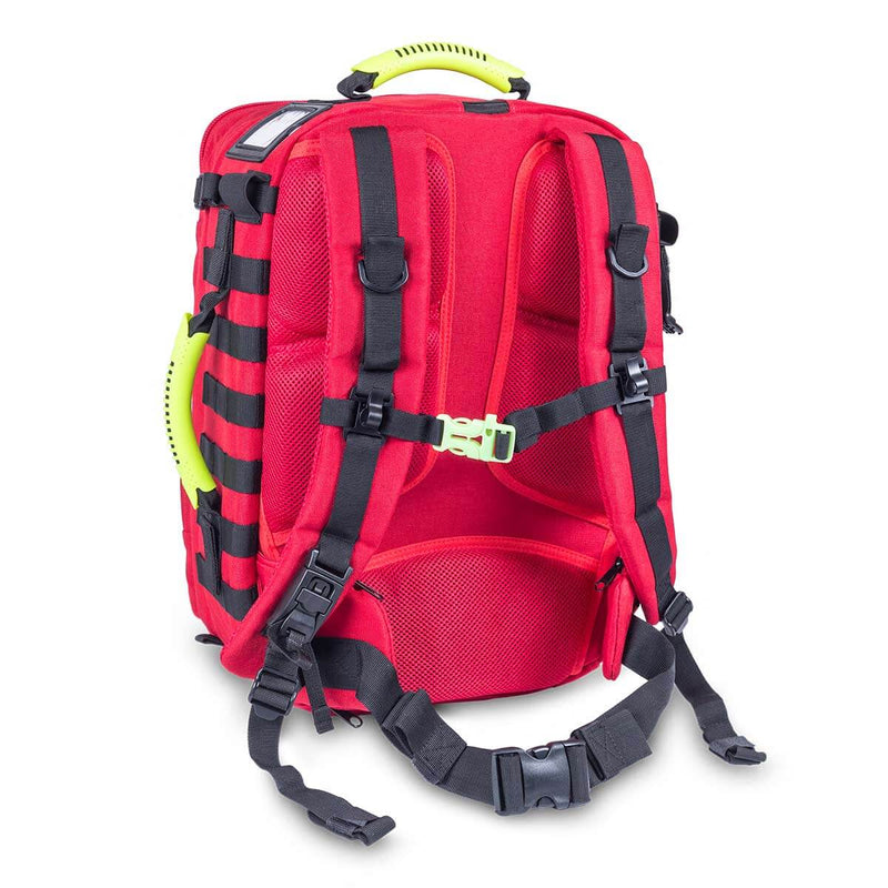 Paramediciner taske og rygsæk i rød farve