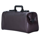 Durasol lægetaske i bordeaux farve og ægte læder