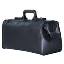 Sort lægetaske i ægte læder